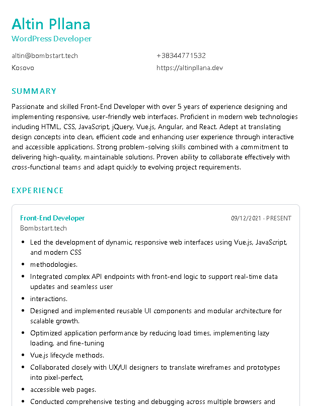 Elegant Resume Template