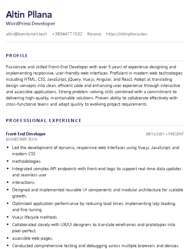 Modern Resume Template